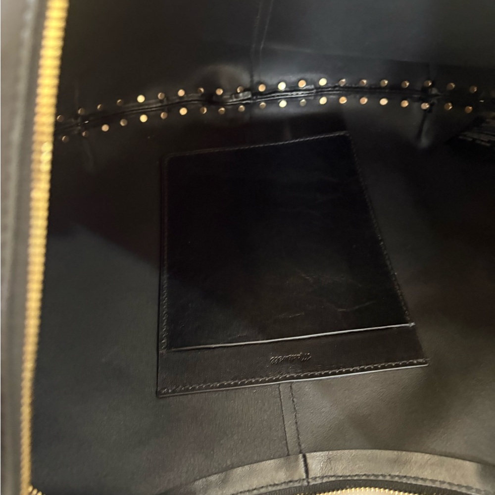 NEW Madewell Black Leather Studded essential sling shoulder Bag - Picture 10 of 12